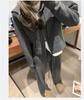 Estilo preguiçoso malhas de duas peças roupas femininas outono e inverno Novo casaco de camisola de malha com capuz casual calças de perna larga transfronteiriça