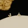 Joyas de Drenaje Plata de Ley 925 Oro Pendientes Pequeños para Mujer estilo frío ins Aro de Oreja Pendientes Pequeños Simples Pendientes Pequeños