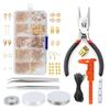Acessórios para joias DIY acessórios para colar bolsa de materiais para joias com 10 compartimentos conjunto de ferramentas de tesoura manual acessórios para brincos