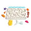 Molde de silicona para chocolate, estrella de mar, concha de cola de sirena, estrella marina de cinco puntas, molde para hornear fondant