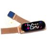 Reloj led magnético imán impermeable táctil moda control táctil impermeable pulsera de malla reloj electrónico de aleación