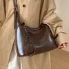 Nueva Bolso de Hombro Portátil Exquisito Coreano Estilo Otoño para Viajes Diarios Moda Bajo el Brazo Bolso de Hombro Único Retro para Mujer