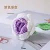 Fio de tricô manual gradiente canto arredondado buquê de rosas flor artificial cena de flor decoração adereço Yi Mian