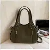 Bolsa de Exportação Transfronteiriça Bolsa Tote Feminina Grande Capacidade Transversal 2025 Nova Satchel de Ombro Retro Europeia e Americana Bolsa de Moda
