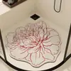 Alfombra de Baño de Seda con Agujeros Estilo Chanel, Drenaje de Agua, Antideslizante para Ducha, Venta al por Mayor