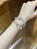 Promoção Quente Transbordo Azul Marinho Esfera Livro Vermelho Pequeno Mesmo Cristal Branco Pulseira Feminina Casal Pulseira de Cristal Natural Joia