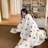 Manta mullida de forro polar clase A estilo coreano INS, engrosada para otoño e invierno, manta de doble cara, cubierta para sofá, forro de leche, manta para siesta en la oficina