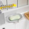 Suporte de Sabonete de Silicone para Banheiro, Caixa de Sabonete Drenante sem Furo, Prateleira de Armazenamento Doméstica para Cozinha, Bandeja de Sabonete com Drenagem Guiada por Fluxo