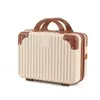 Maleta Pequeña de 14 pulgadas Estuche Cosmético Mini Retro Caja Pequeña Bolso de Mano Bolsa de Almacenamiento Caja con Contraseña Mini Maleta