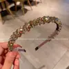 Diadema de Cabeza con Cristales de Diamante Completo Dongdaemun de Corea del Sur, Gama Alta, Súper de Hada, Diadema de Presión para el Cabello de Borde Delgado, Versátil, Antideslizante, Adorno Elegante para la Cabeza