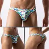 Ropa interior sexy de cintura baja para hombre, estampada con cabeza de personaje de dibujos animados, diseño U convexa, absorbente de humedad, que absorbe el sudor, tanga, E-100