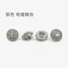 Botones metálicos dorados incrustados con diamantes para camisas de mujer, botones redondos para camisa con incrustación completa de diamantes, botones pequeños para cárdigans de punto