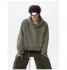 Sudadera con capucha bordada de estrella peso pesado americana para hombre, otoño, manga larga, diseño alto, ropa urbana, sudadera deportiva versátil