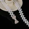 2026 Nova Corrente de Cintura com Pérolas Feminina Estilo Coreano Cinto Decorado com Strass e Pérolas Moda Doce Vestido Cinto Elástico