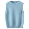 Chaleco sin mangas de cuello en V de lana pura para niños en otoño e invierno, chaleco suéter de cachemira para niño niña, ropa exterior para niños medianos y grandes