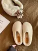 Chinelos quentes de algodão slip-on com forro de pelúcia, meias-chinelos femininas para uso externo no outono e inverno