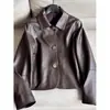 Estilo nuevo 2026, piel de oveja de plena flor, chaqueta corta con cuello alto, diseño juvenil y retro, venta al por mayor H15EPY223