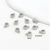 Pneu com Preservação de Cor Banhado a Ouro 18K Real com Contas Espaçadoras Três Lados Brilhantes Penduradas Acessórios para Pulseira Colar Feitos à Mão DIY C01