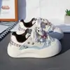 Zapatos Casuales Deportivos Versátiles de Estilo Coreano, Bloques de Color, Nicho, Nuevos para Primavera y Otoño 2026, Zapatos de Plataforma Gruesa para Aumentar la Altura, Mocasines Lindos para Mujer