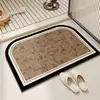 Tapete de Banheiro de Lama Diatomácea Retro de Alta Qualidade Absorvente de Água Secagem Rápida Tapete para Vaso Sanitário Entrada de Banheiro Tapete de Chão Antiderrapante