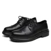 Zapatos de cuero de gran tamaño transfronterizos primavera y otoño 2025 nuevo estilo británico formal de negocios negro casual traje zapatos de novio