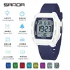 Reloj Despertador Electrónico Sanda de Comercio Exterior Más Vendido para Estudiantes de Secundaria y Preparatoria, Reloj Casual Simple y de Moda, Reloj Impermeable con Luz de Siete Colores