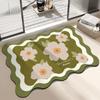 Cojín de barro de diatomeas T para baño, alfombrilla absorbente exterior para baño, alfombrilla antideslizante para puerta de inodoro