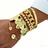 Pulsera de cadena simple retro transfronteriza de Europa y Estados Unidos, moda para mezclar y combinar, pulsera abierta, joyería, combinación de viento apilada, venta al por mayor