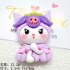 Cartão grande cor sólida três três boneca resina acessórios DIY capa de celular chaveiro pingente mão presilha de cabelo pente atacado