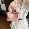 Bolso bandolera de mano con diseño de cesta de verduras en color liso para mujer, estilo coreano, 2025, pequeño, combinable.