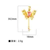 Moda Transfronteiriça Liga de Cobre Micro Diamante Zircônia Colorida Borboleta Pingente Acessórios DIY Acessórios de Colar Atacado