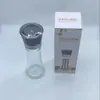 Molinillo manual de pimienta negra de fábrica acero inoxidable 304 botella para condimentos suministros de cocina molinillo de acero inoxidable y vidrio