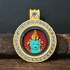 Zakiram Oito Divindades Guardiãs do Zodíaco Raposa Fada Deus da Fortuna Amarelo Tara Verde Pingente Thangka 3D Pintado à Mão