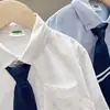 Ropa para niños para niño, camisa blanca de otoño, nuevo modelo 2026, camisa elegante de manga larga para primavera y otoño para niños mayores