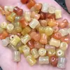 Xinjiang Hotan Seda Dourada Jade Bambu Jade Contas Soltas Festival Alto Passe-partout Pulseira Colar Acessórios de Joia Contas Artesanais