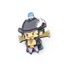 Broche de One Piece ao Redor de Luffy Broche do Grupo Piratas do Chapéu de Palha Crânio de Sauron Metal Cartoon Pin Badge