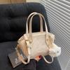 Bolso de Hombro Texturizado Nuevo Primavera 2025 Bolso de Mano Retro Coreano Lindo Bolso Cubo de Moda Bolso Cruzado para Mujer