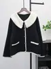 Cárdigan de Lana de Punto Doble Cara con Cuello Desmontable 2025 Otoño e Invierno Nuevo Estilo Coreano Holgado Casual Versátil Chaqueta Suéter para Mujer