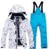 Novo conjunto de esqui infantil grosso e quente de duas peças para meninos e meninas