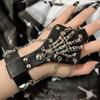 Pulsera Punk Rock Calavera Garra Cuero Remaches Guantes Pulsera Transfronteriza Europea y Americana Exagerada Venta al por mayor