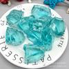Venta al por mayor de piedra esmaltada azul marino claro, imitación de cristal azul, piedra de expansión decorativa de vidrio azul, piedra de aromaterapia.