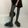 Panty de Malla Rojo Vino Mismo Estilo que Song Huiqiao Microcompresión Ajustados Panty Malla Mate Primavera y Otoño
