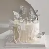 Decoración para Pastel del Día de San Valentín Chino 2025 Enchufe Celebridad de Internet Lazo de Perla Diamante Mariposa Fantasma Accesorios de Disfraz