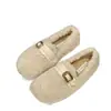 Zapatos pequeños de peluche blancos para mujer, nuevos mocasines slip-on 2026, zapatos de algodón de felpa corta supersuaves para mujeres embarazadas, populares en línea