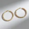 Brincos Grandes Argola com Pedras de Diamante Moda Luxo Leve para Rostos Quadrados e Redondos, Brincos Statement Tendência e Únicos, Acessórios de Orelha da Moda para Atacado