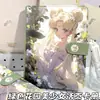 Novo Álbum de Cartões de Folha Solta A5 Menina do Jardim Verde Anime Fivela Magnética Caderno Diário Planejador Livro de Armazenamento