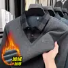 Ropa de Otoño e Invierno para Papá Suéter de Dos Piezas Falsas Forrado de Polar Camisa de Punto Grueso para Hombre Ropa Cálida Holgada para Hombre Ropa de Hombre