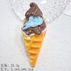 Cono de Helado Grande Multicolor Pintado Pegamento de Crema DIY Pasador Diadema Imán para Refrigerador Colgante Teléfono Móvil Accesorios de Resina