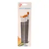 Set de 6 Pinceles de Nylon para Pintura, Pinceles para Gouache Acrílico Óleo, Pinceles de Arte para Estudiantes, Plana de Múltiples Especificaciones