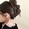 Elegante Pinza de Agarre Estilo Coreano Estampado de Leopardo Otoño e Invierno para Mujer 2024 Nuevo Sentido de Alta Gama Pinza para el Cabello Parte Posterior de la Cabeza Pinza de Tiburón para el Cabello Adorno para la Cabeza